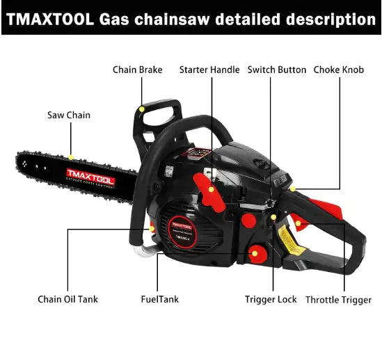 TMAXTOOL 62cc Elite 20" Gas Chainsaw